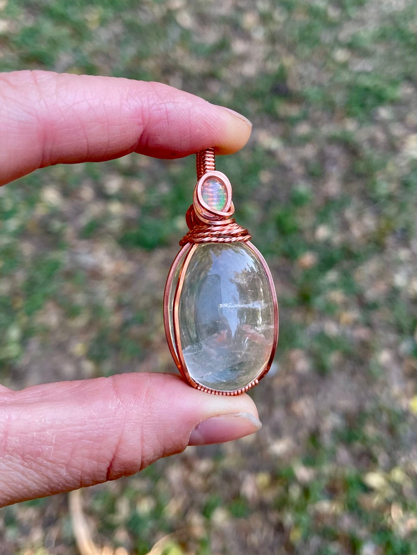 Cinderella Slipper Quartz Pendant 2