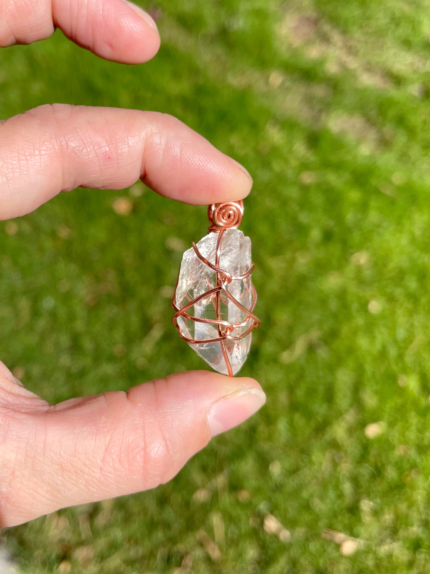 Quartz Pendant in Copper 2