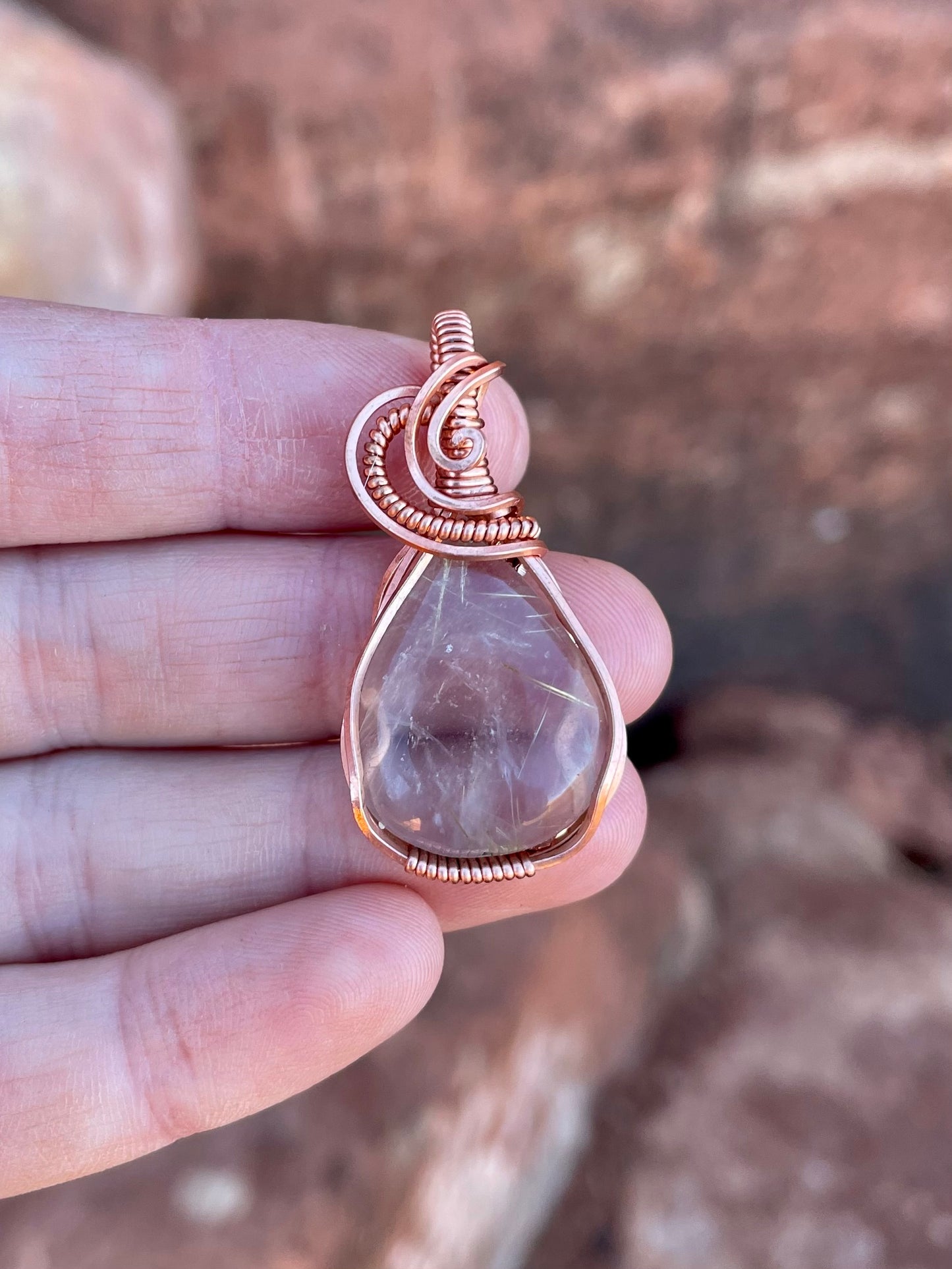 Ritulated Quartz Pendant